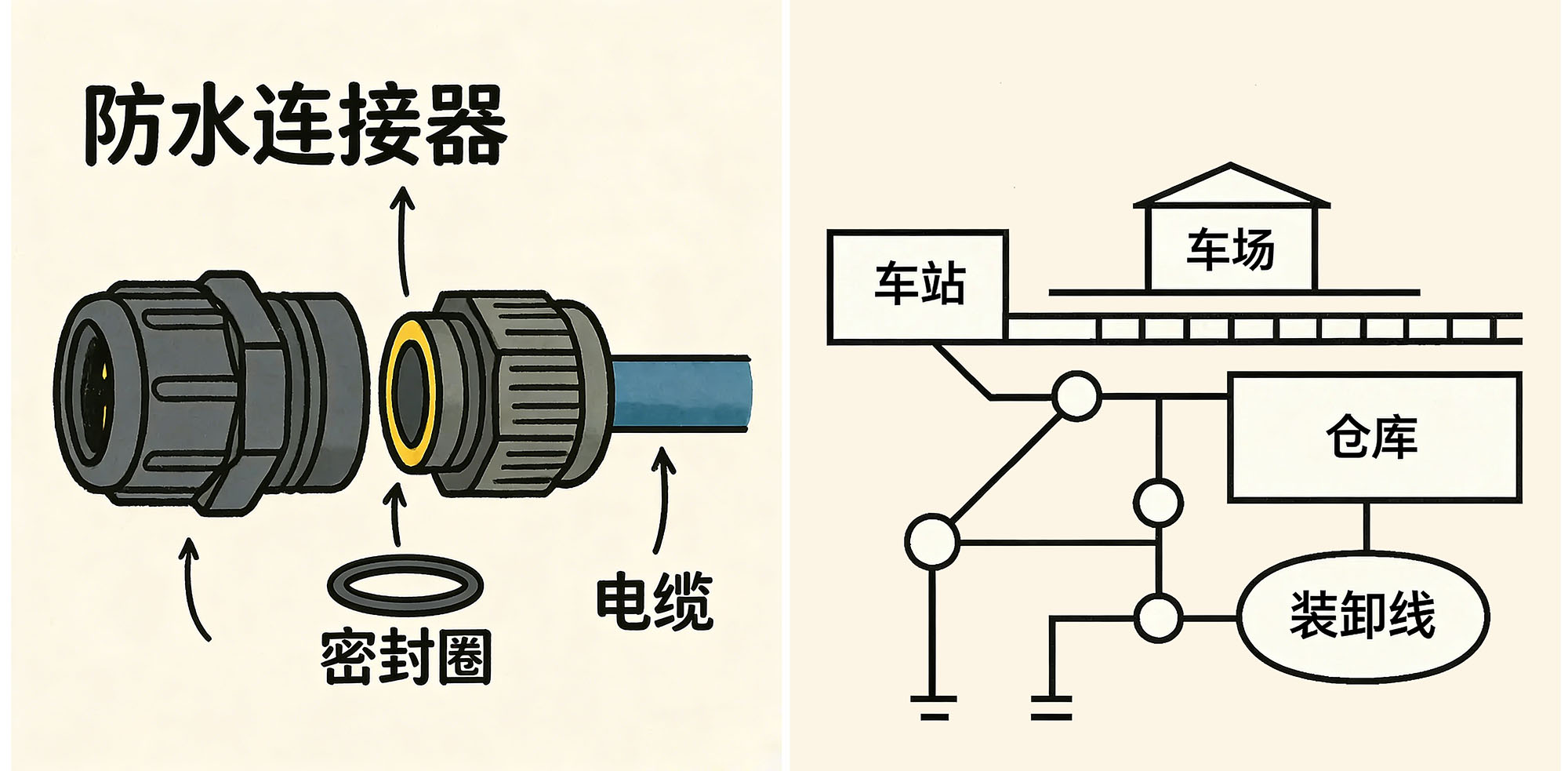 防水電連接器